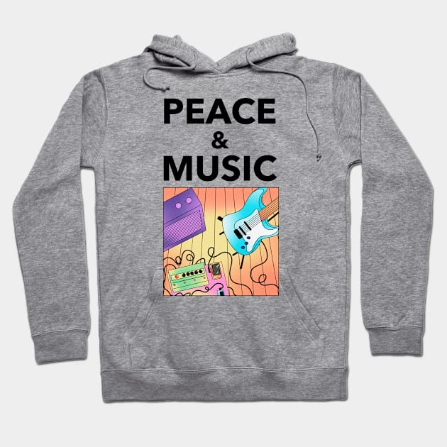 Peace And Music Hoodie by Jitesh Kundra